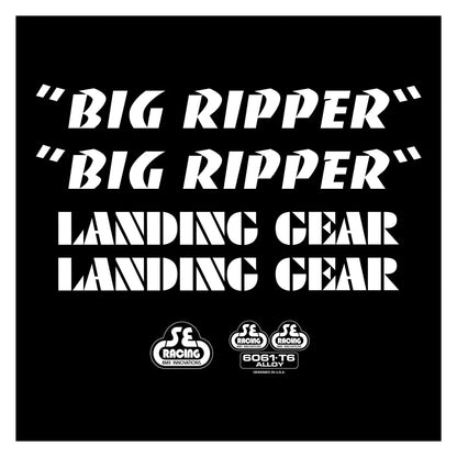 SE Bikes Big Ripper Decal Set Null White